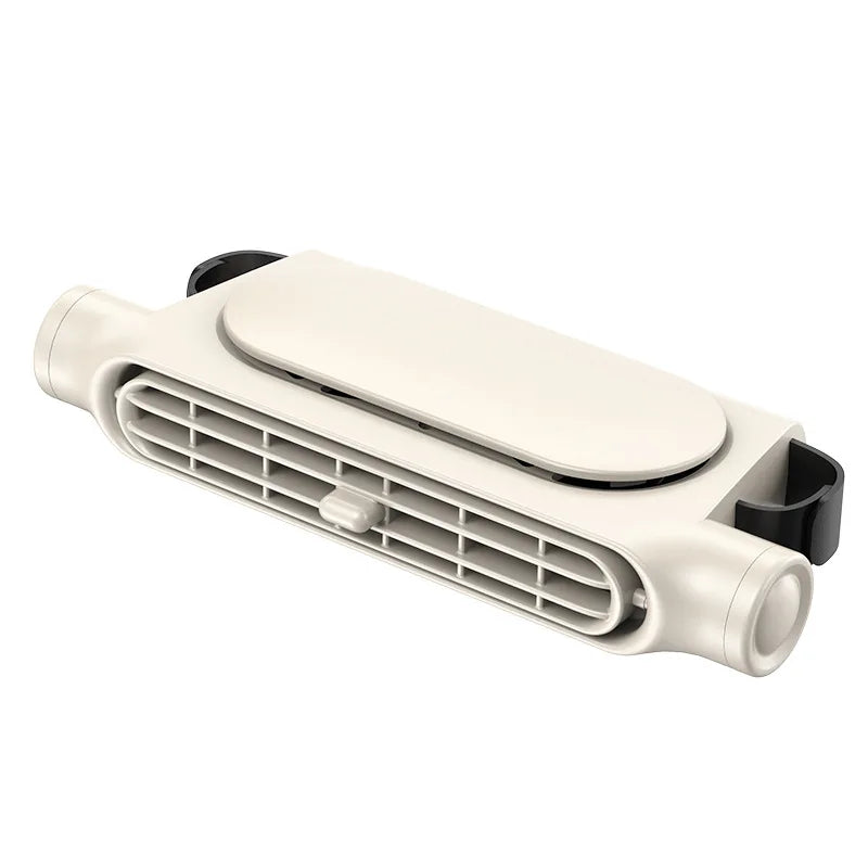 White and black air vent on a white background
