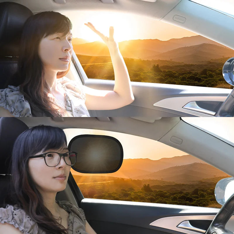 Two women in a car with a scenic view outside
