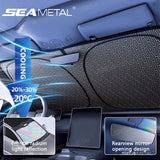Titanium Silver Car Front Window Sunshade Curtain