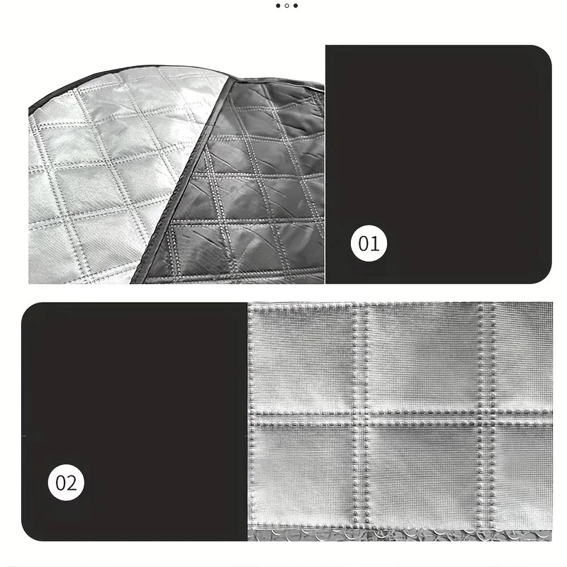 Textured fabric with grid pattern on a black background